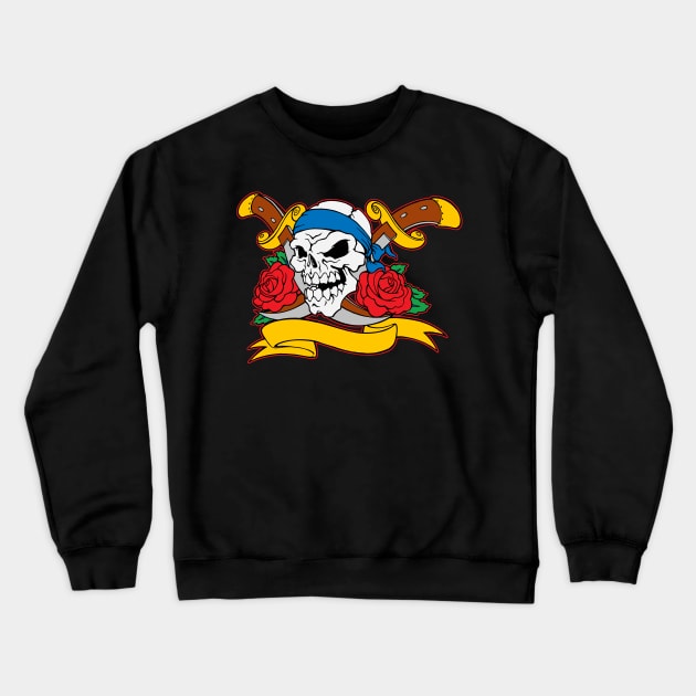 Skull & Knifes Crewneck Sweatshirt by viSionDesign